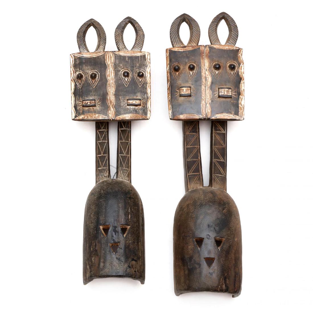 Two African Carved Twin Masks (1 of 4)