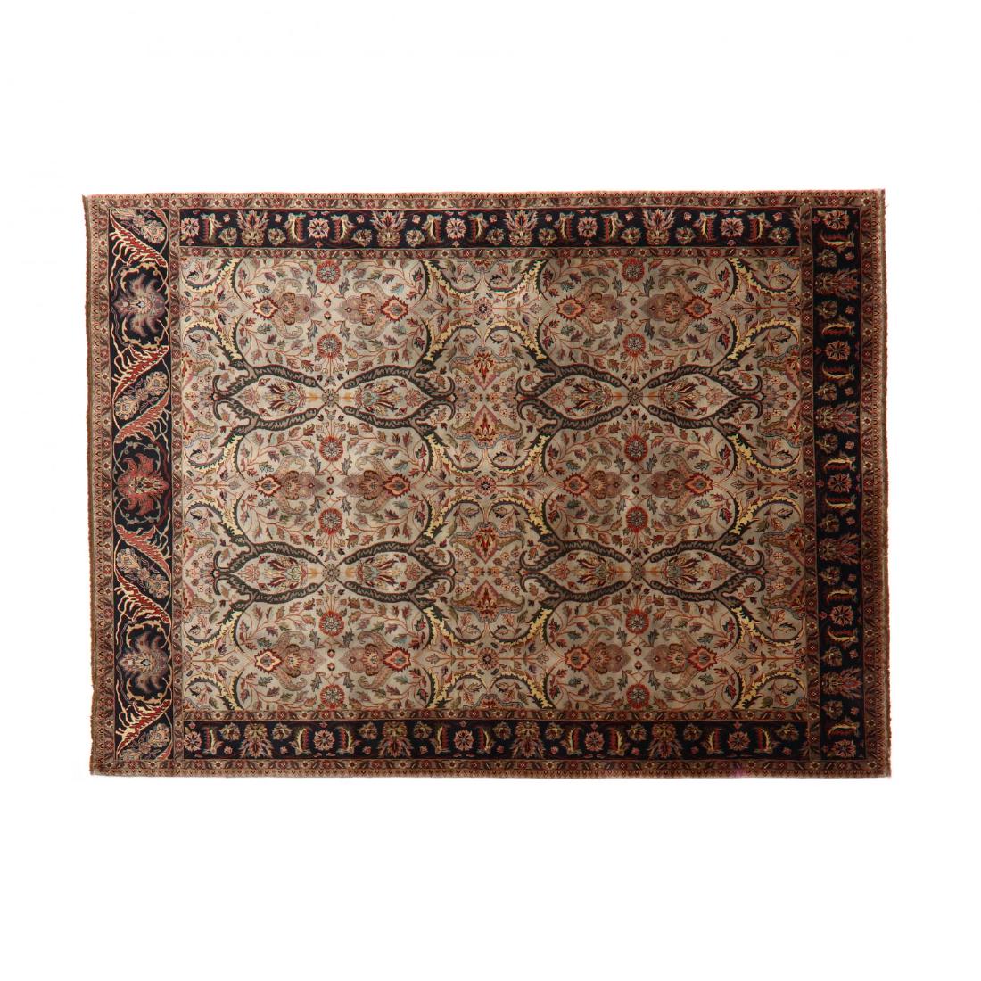 William Morris Influenced Room Size Carpet (9 ft. 1 in (1 of 3)