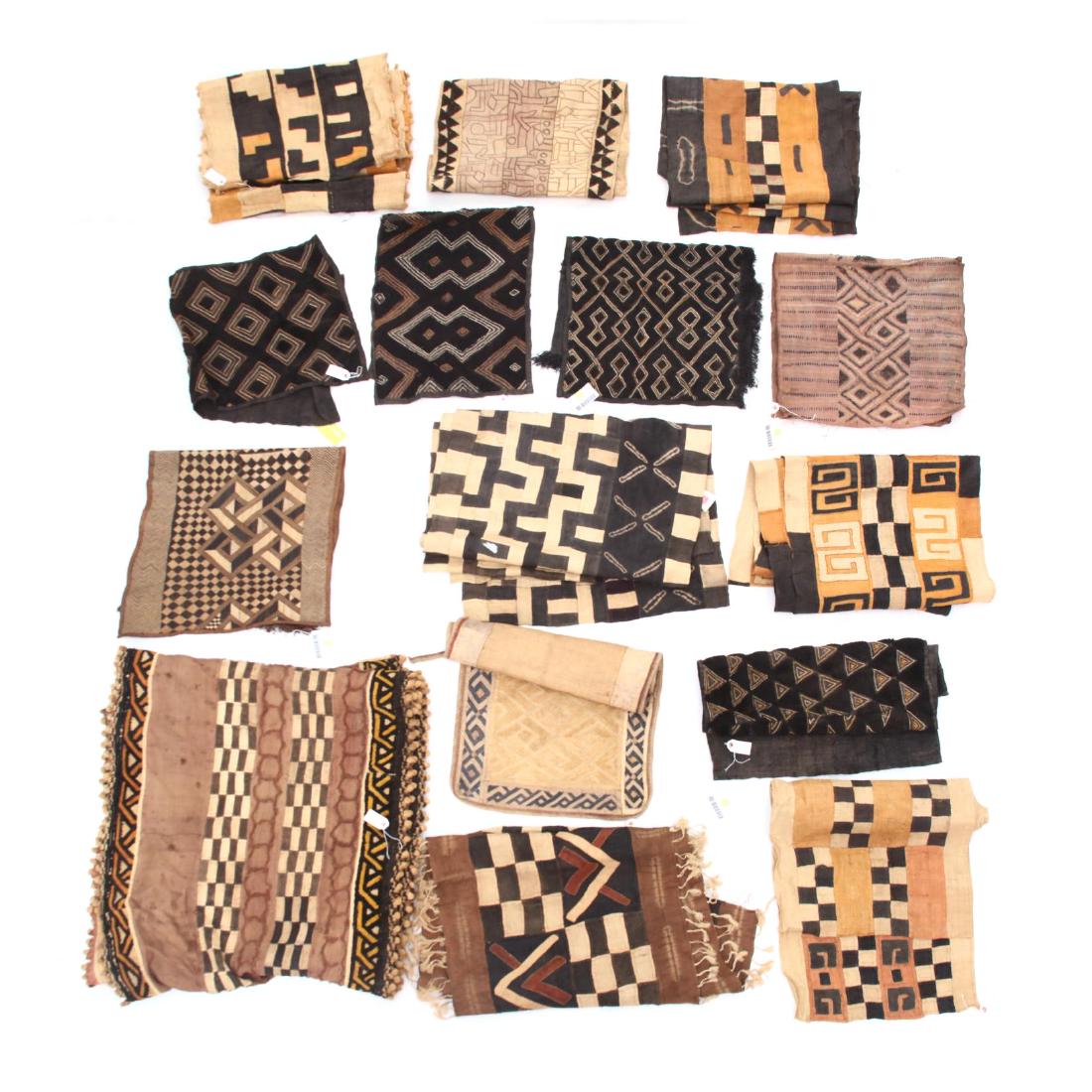 Box of Fifteen Kuba Textiles (1 of 4)