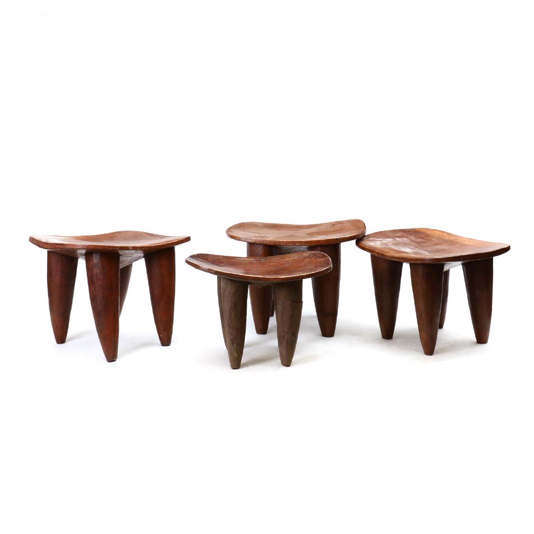 Four African Carved Stools (1 of 6)