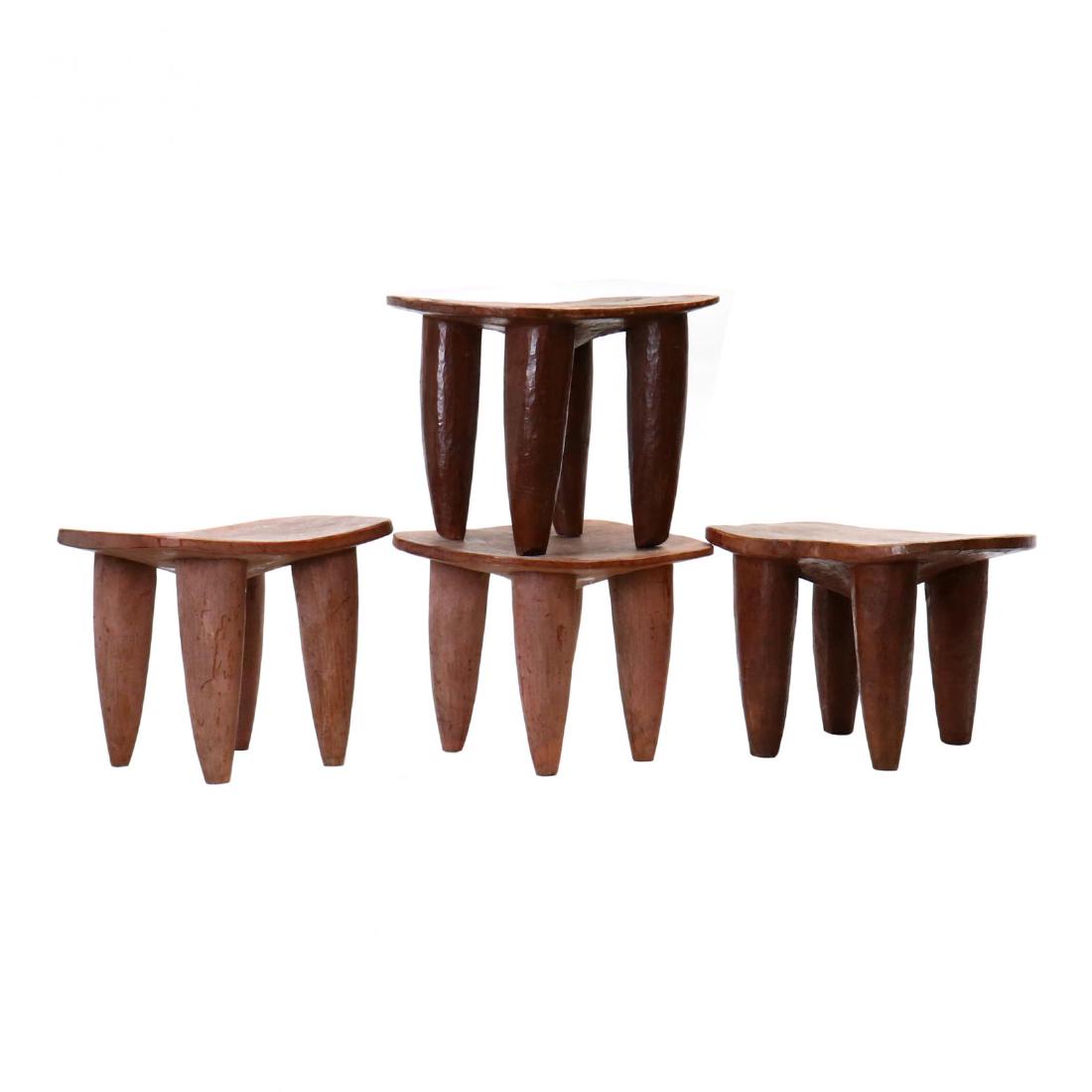 Four African Carved Stools (1 of 4)