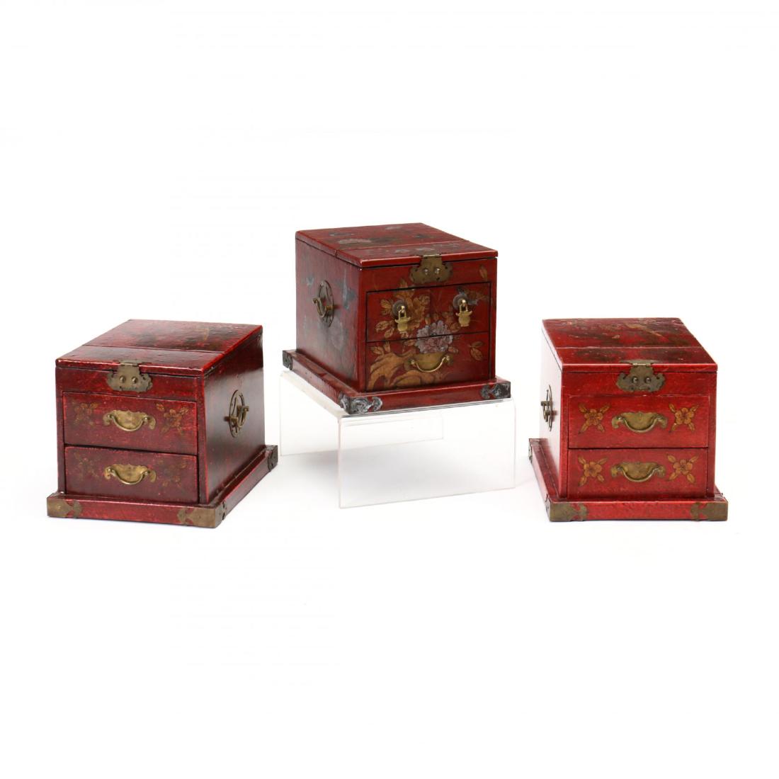 Three Tibetan Vanity Boxes with Mirrors (1 of 4)