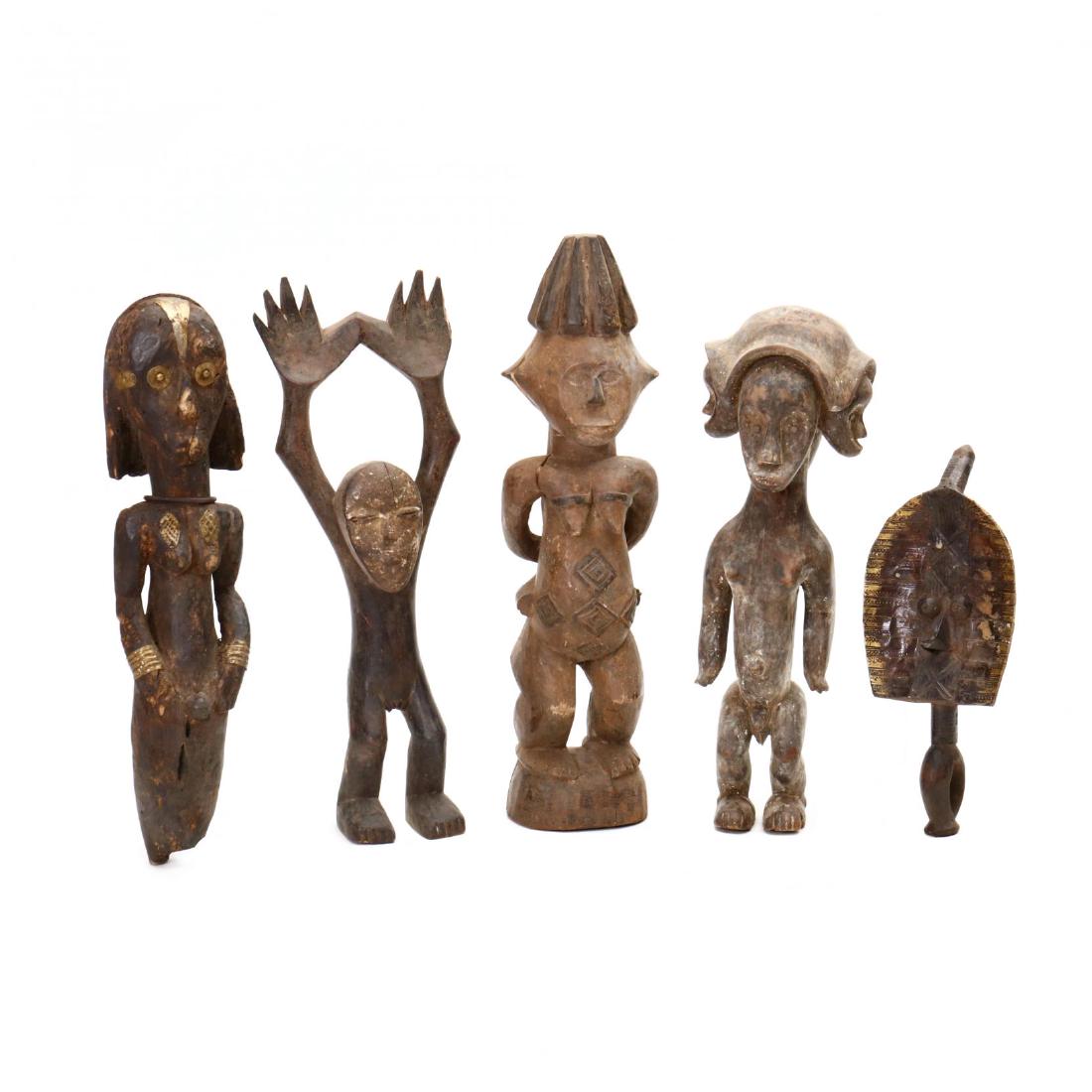 Five African Carved Tribal Figures (1 of 5)