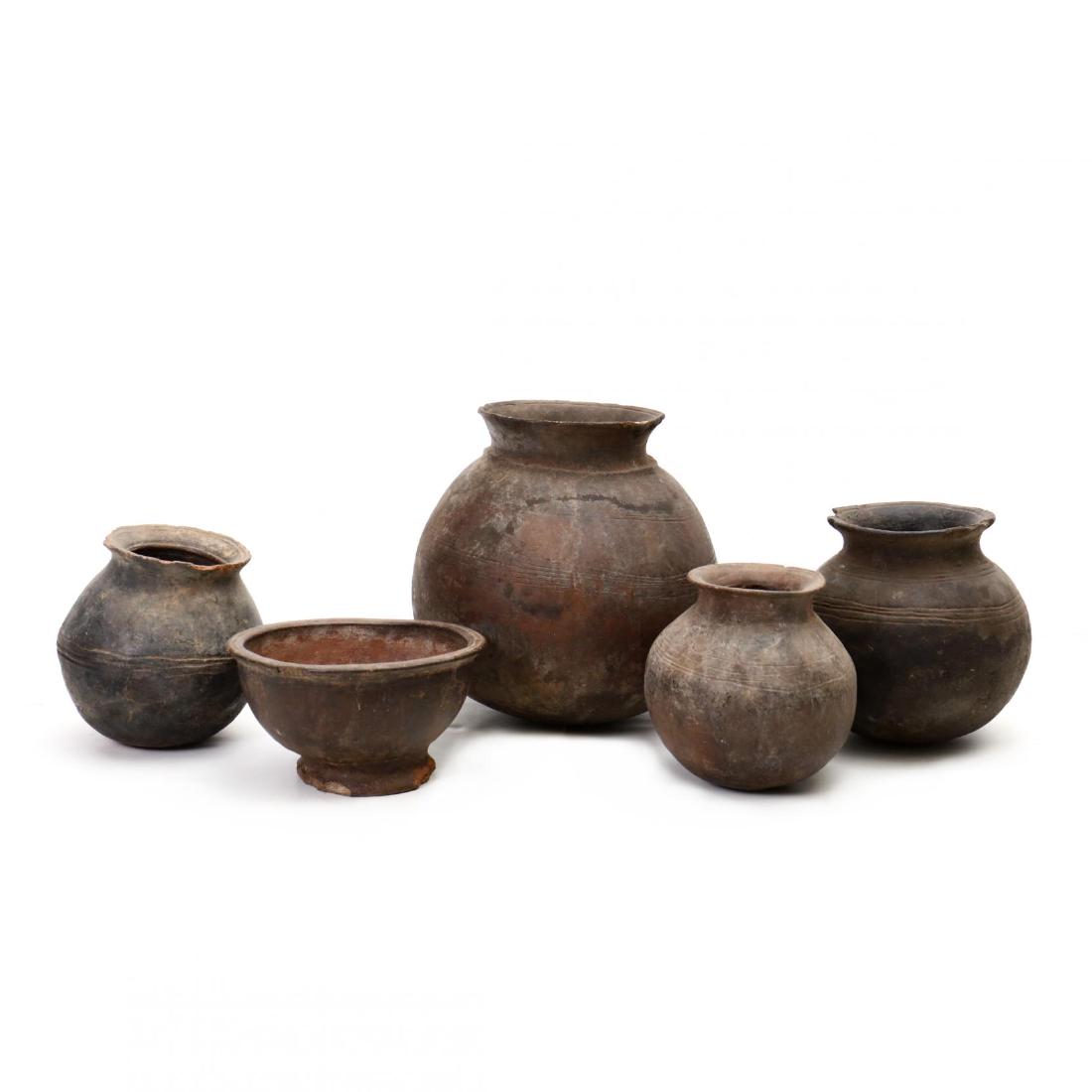 Five African Earthenware Vessels (1 of 6)