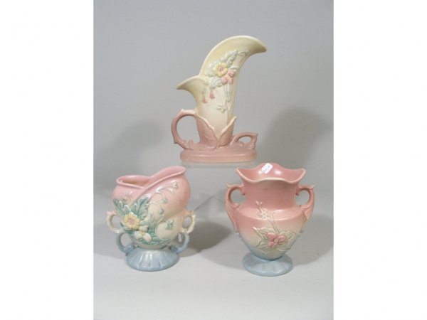 Hull Pottery Three Pieces of Wild Flower, - 2