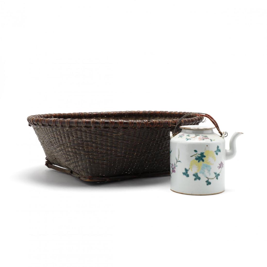 Antique Chinese Basket and Teapot (1 of 10)