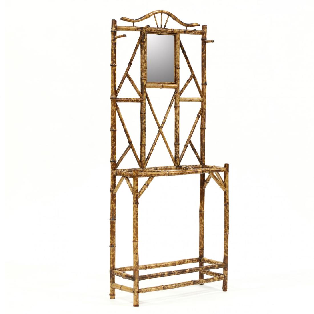 An Antique English Burnt Bamboo Etagere (1 of 3)