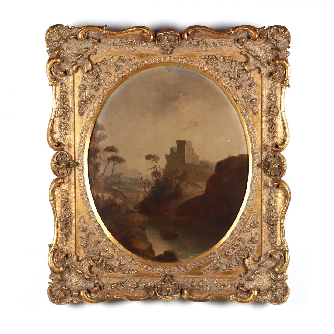 A Romantic Era Landscape Painting with Castle and (1 of 3)