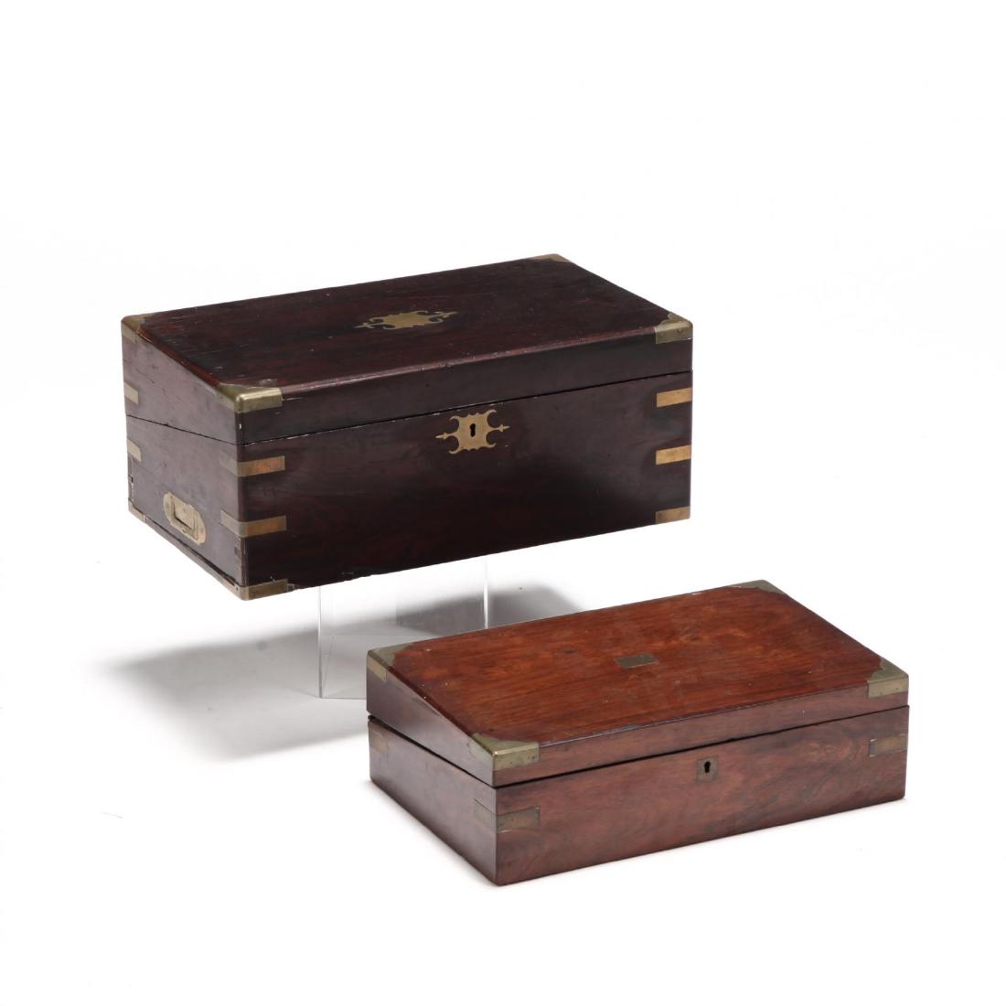 Two Antique Campaign Lap Desks (1 of 3)