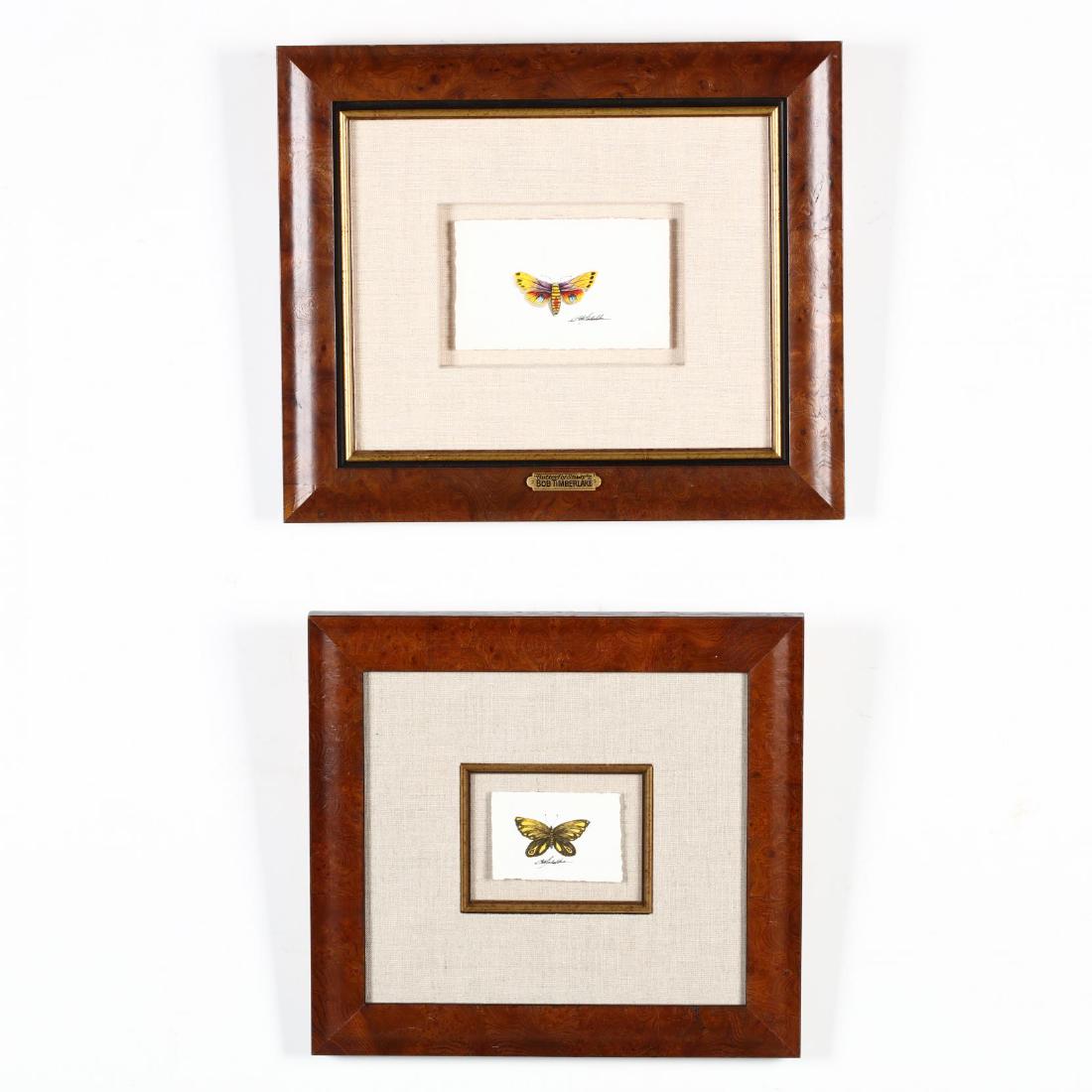 Bob Timberlake (NC), Two Butterfly Watercolors (1 of 3)
