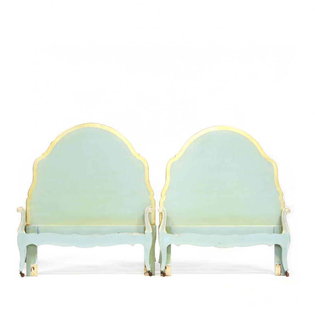 Pair of French Provincial Style Painted Twin Beds (1 of 4)