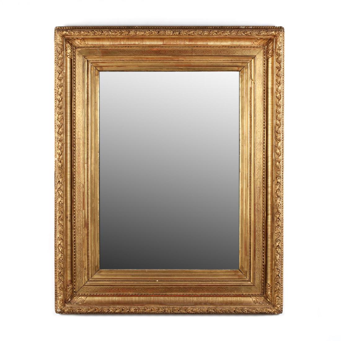 A Large Antique Gilt Composition Frame with Mirror (1 of 3)