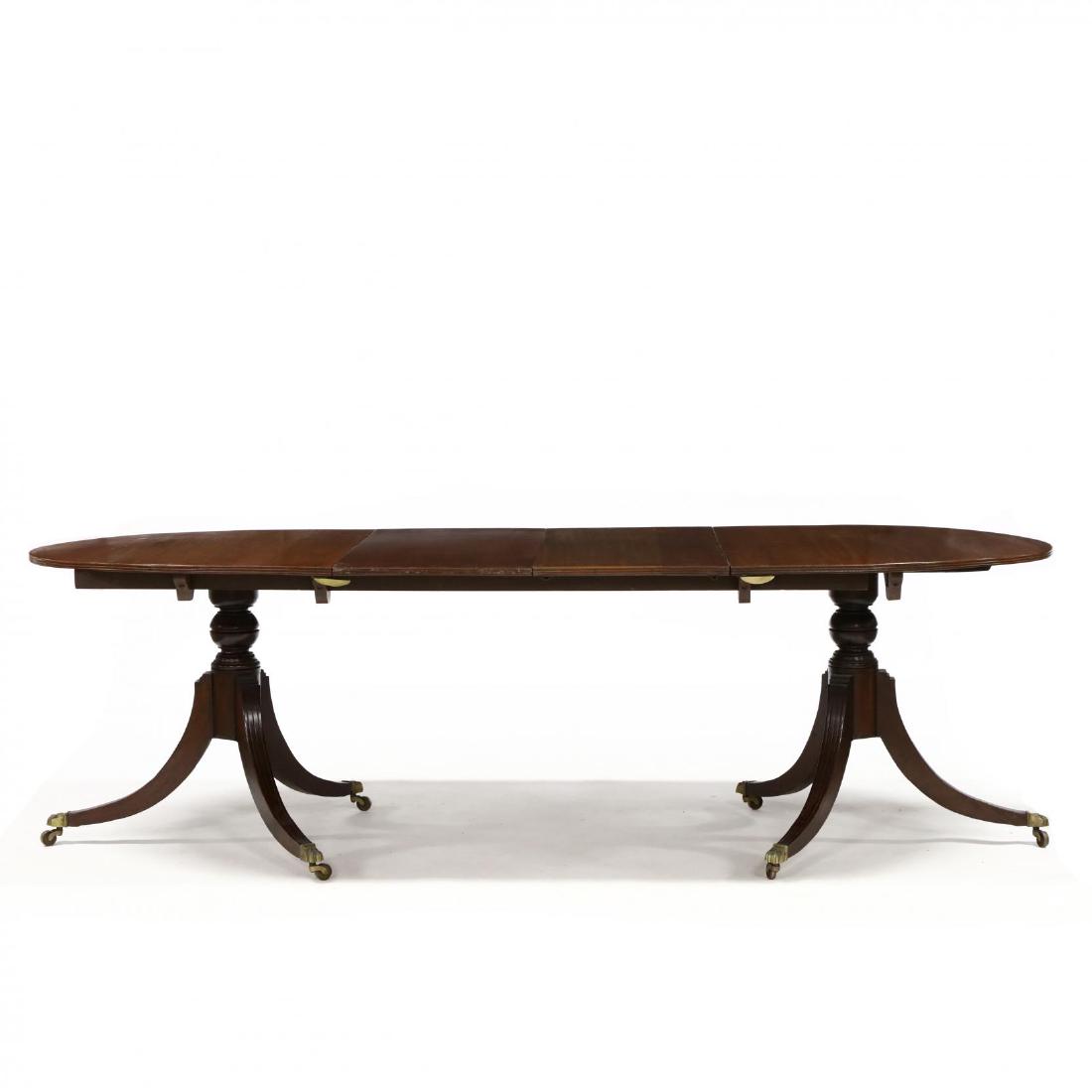 Federal Style Mahogany Double Pedestal Dining Table (1 of 4)