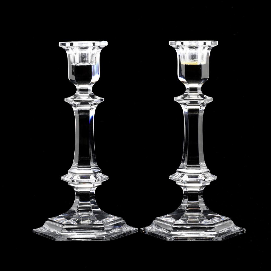 Pair of Baccarat Crystal Candlesticks