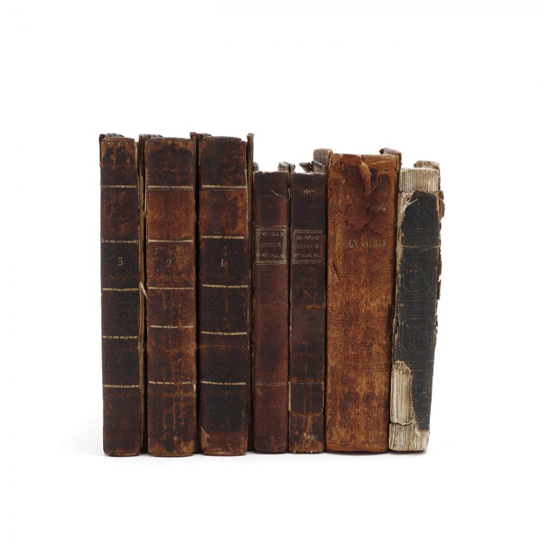 Seven Antique Leatherbound Books (1 of 7)