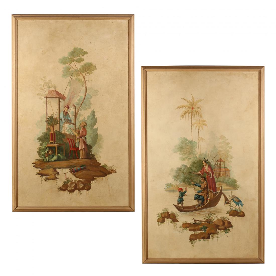 Pair of Decorative Chinoiserie Paintings (1 of 6)