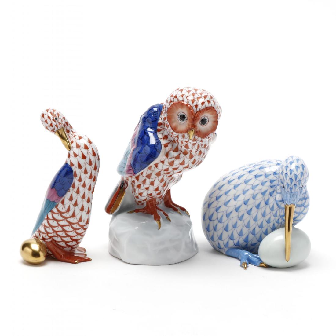 Three Herend Fishnet Bird Figures (1 of 6)
