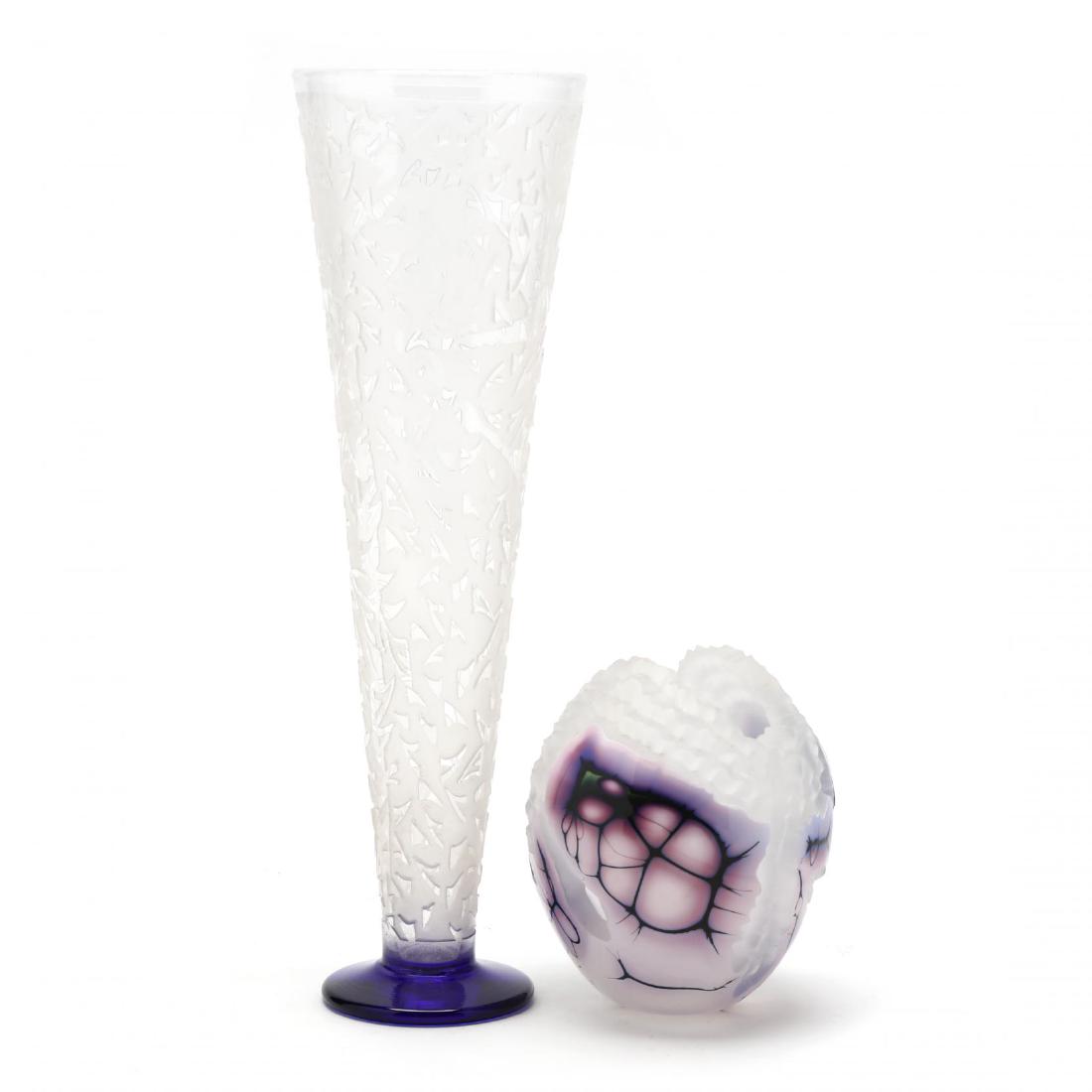 Two Pieces of Modern Art Glass (1 of 6)