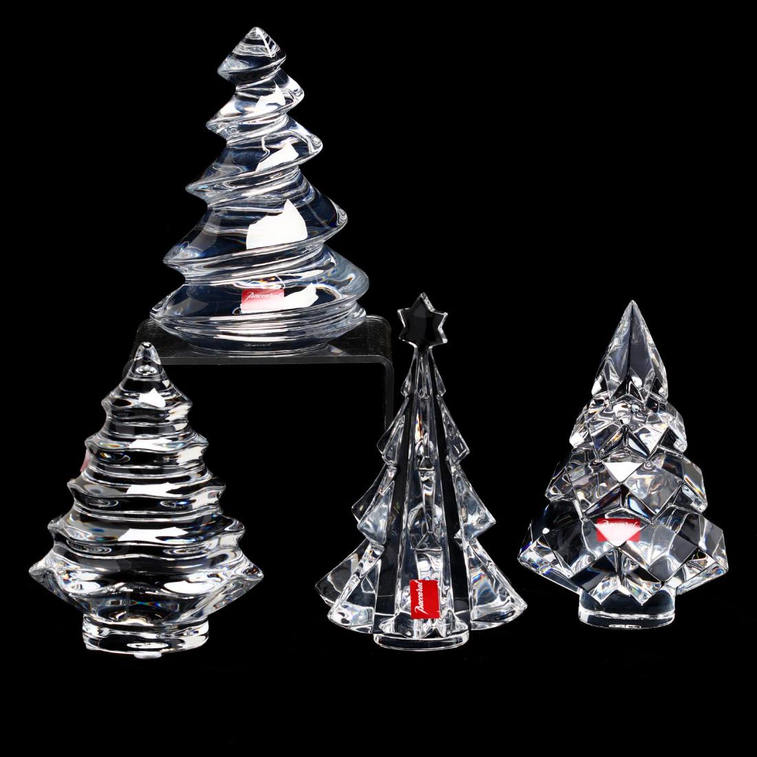 Baccarat, Group of Four Crystal Christmas Trees (1 of 6)