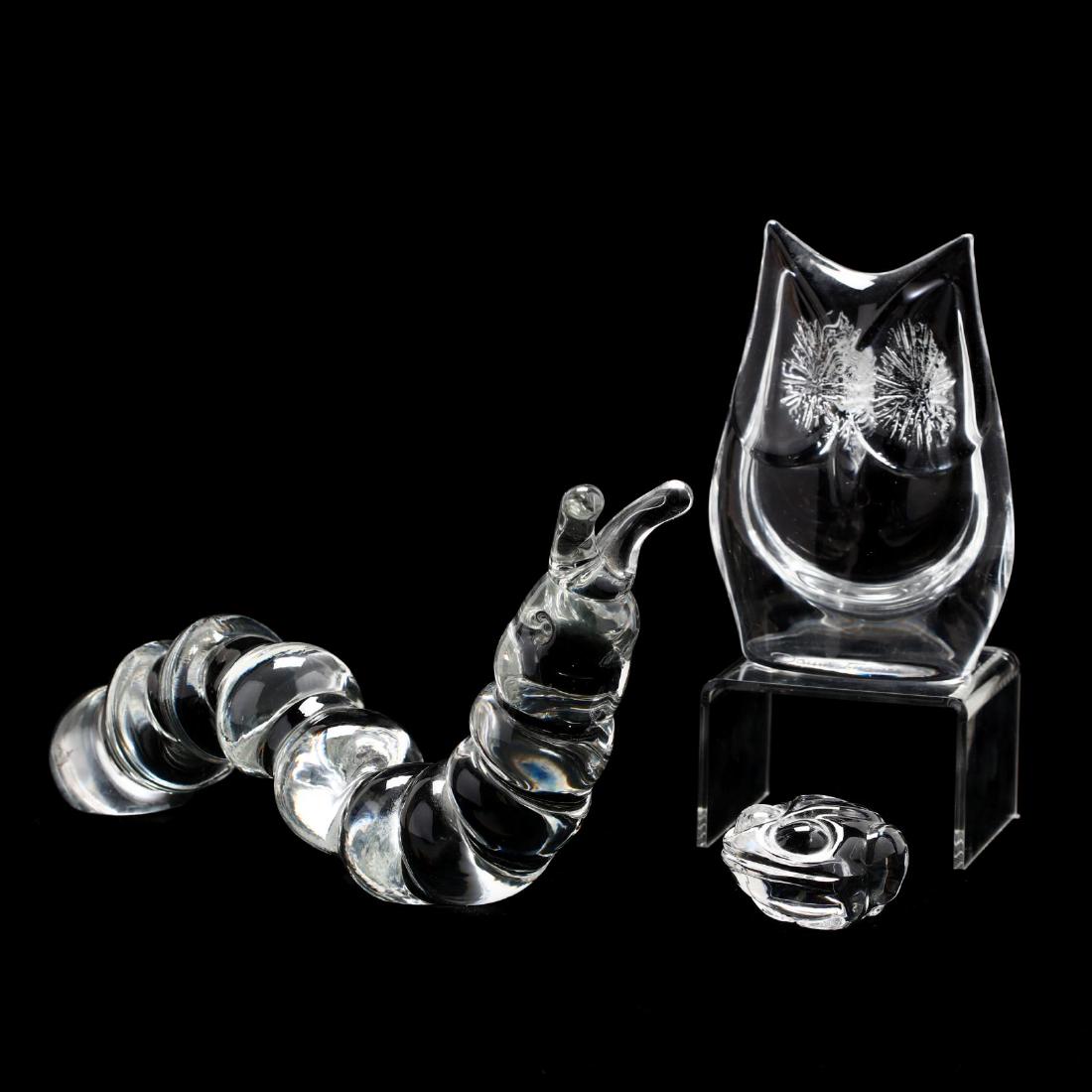 Daum Owl, Steuben Frog and Ronneby Caterpillar (1 of 6)