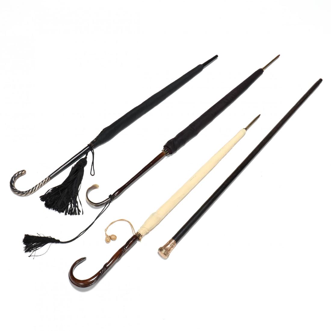 Three Vintage Umbrellas and a Walking Stick (1 of 7)