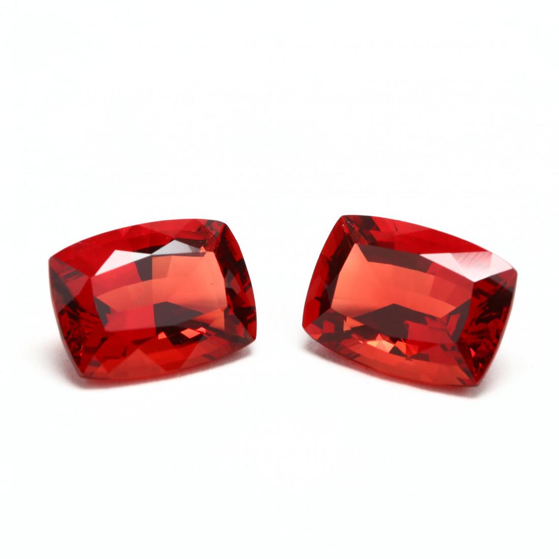 Pair of Loose Red Feldspar Gemstones (1 of 3)
