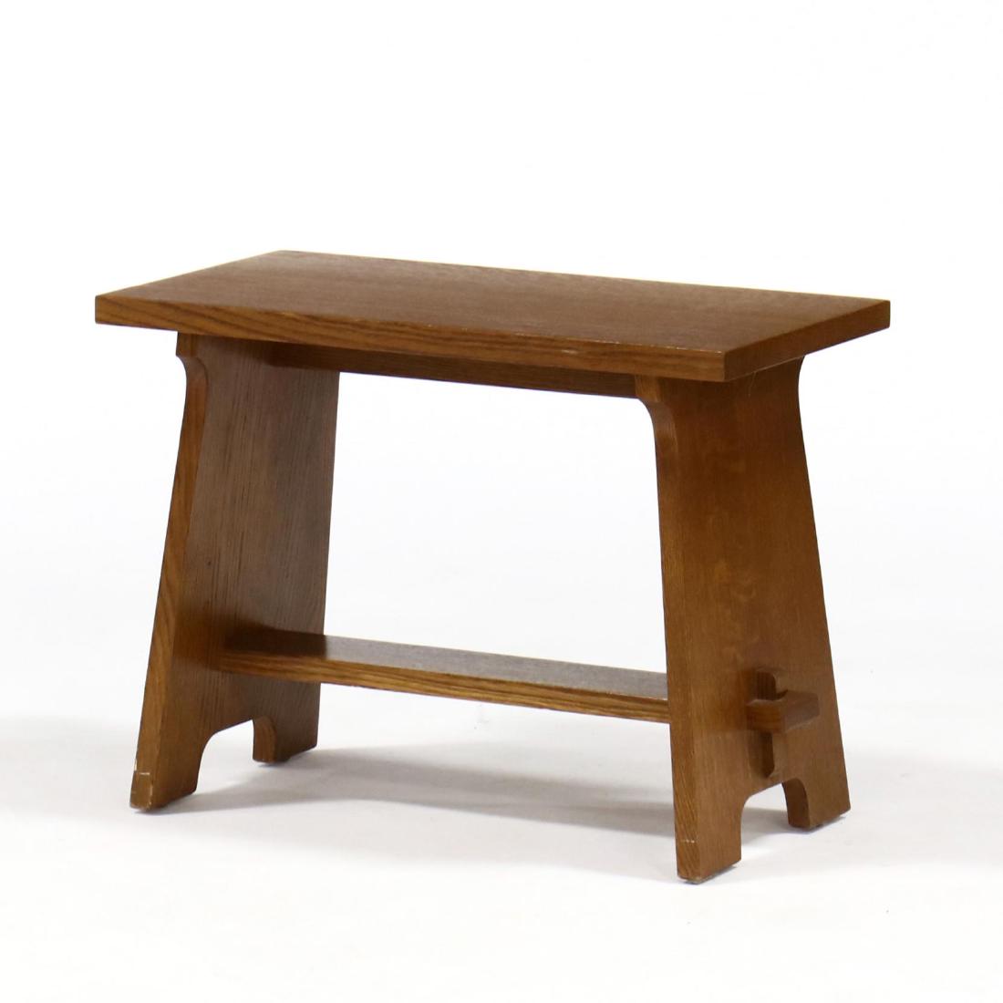Stickley, Mission Style Oak Bench