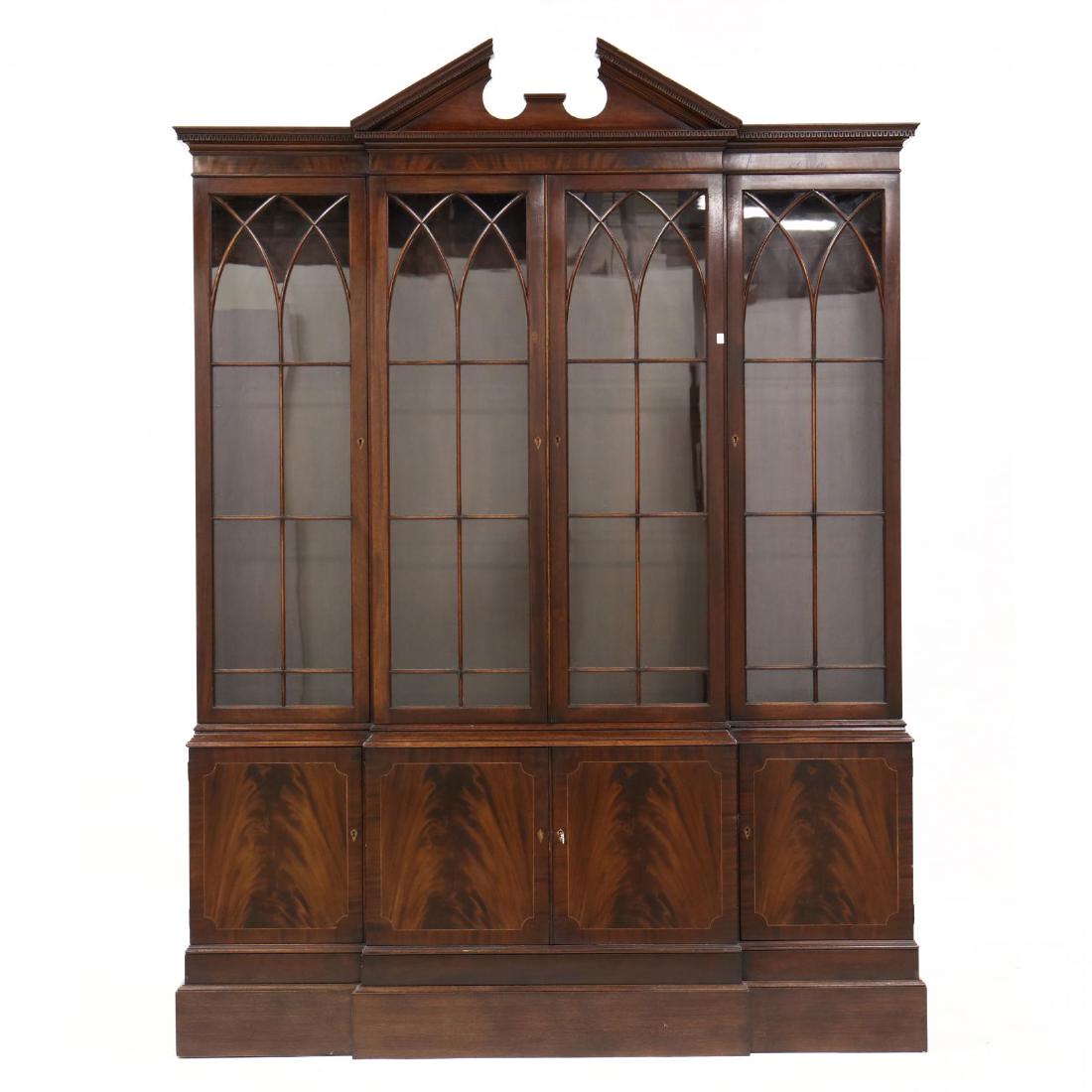 Baker, Georgian Style Mahogany Breakfront (1 of 4)