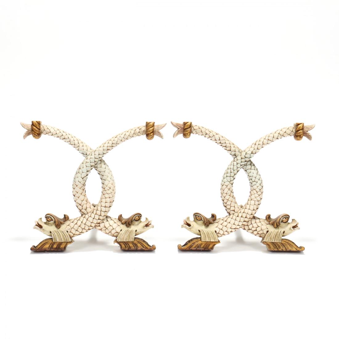 Pair of Continental Carved Dolphin Elements (1 of 4)