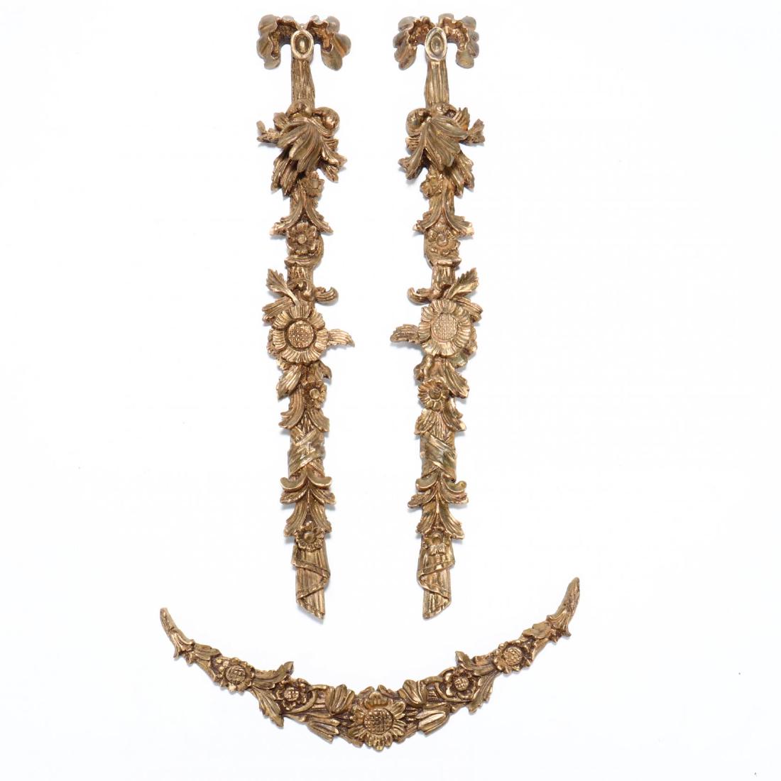 Three Piece Louis XVI Style Wall Applique (1 of 4)