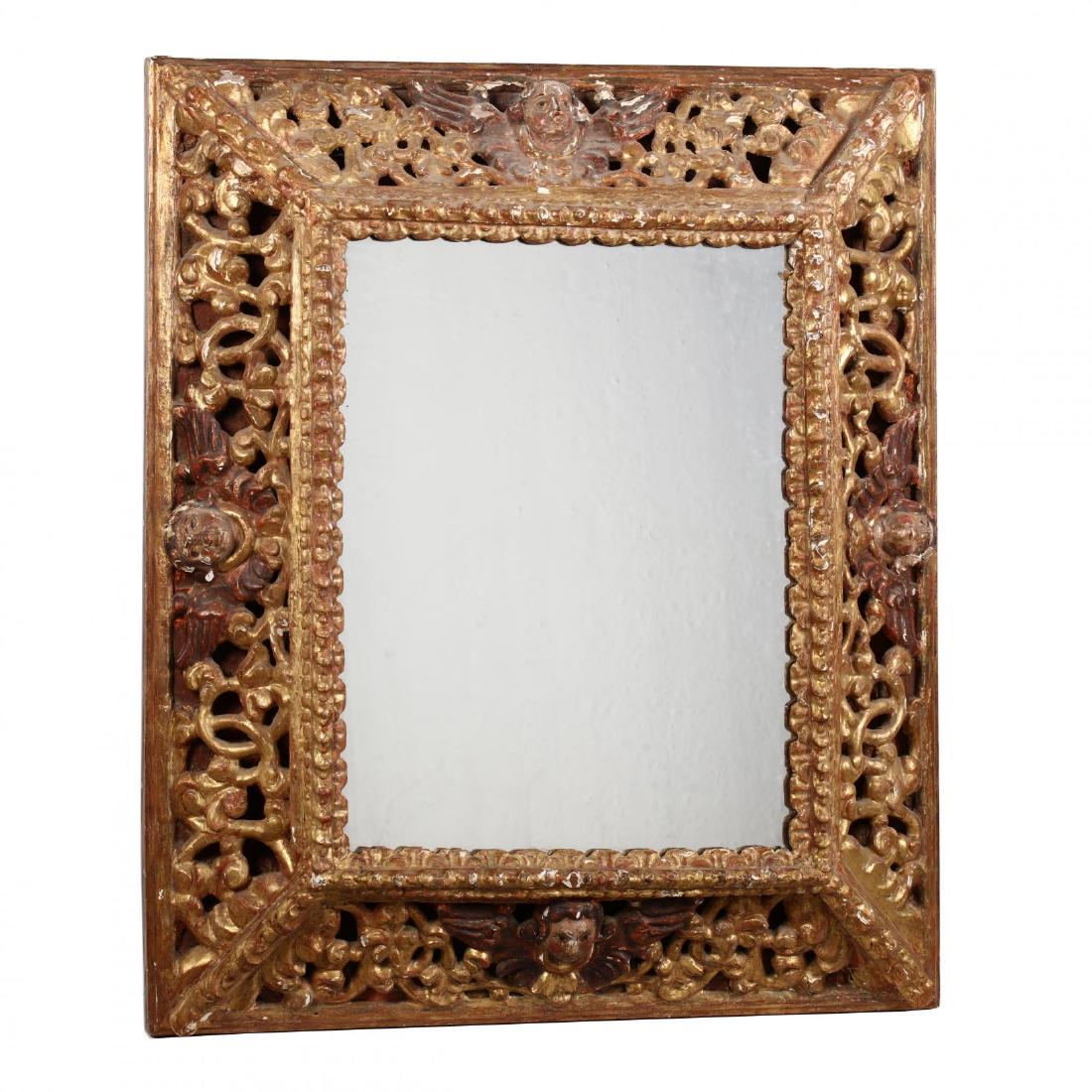 A Large Antique Italian Baroque Style Wall Mirror (1 of 4)