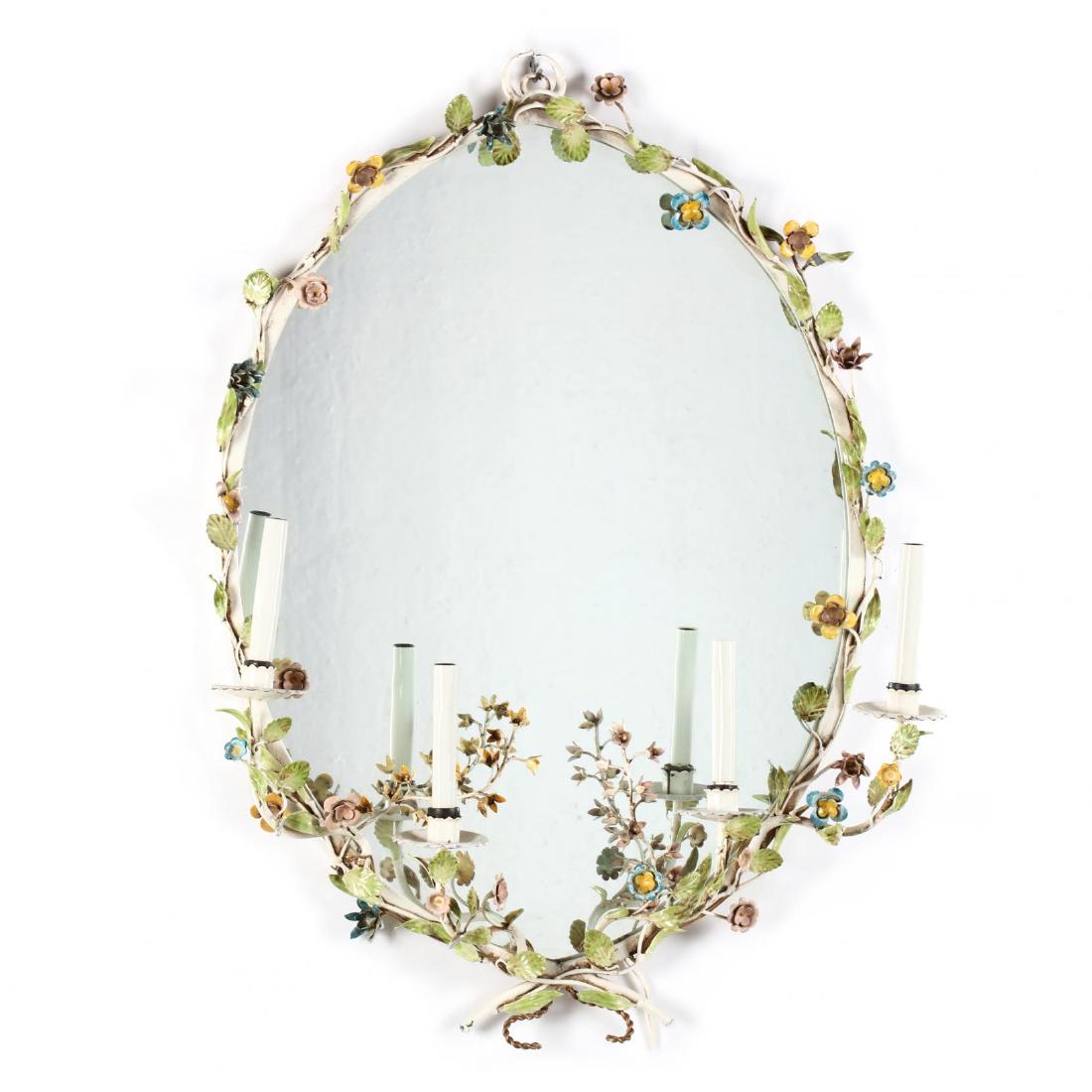 Vintage Toleware Lighted Looking Glass (1 of 2)