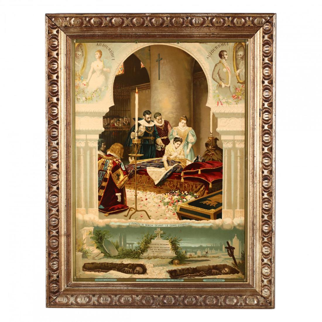 An Antique French Religious Chromolithograph -  St (1 of 2)