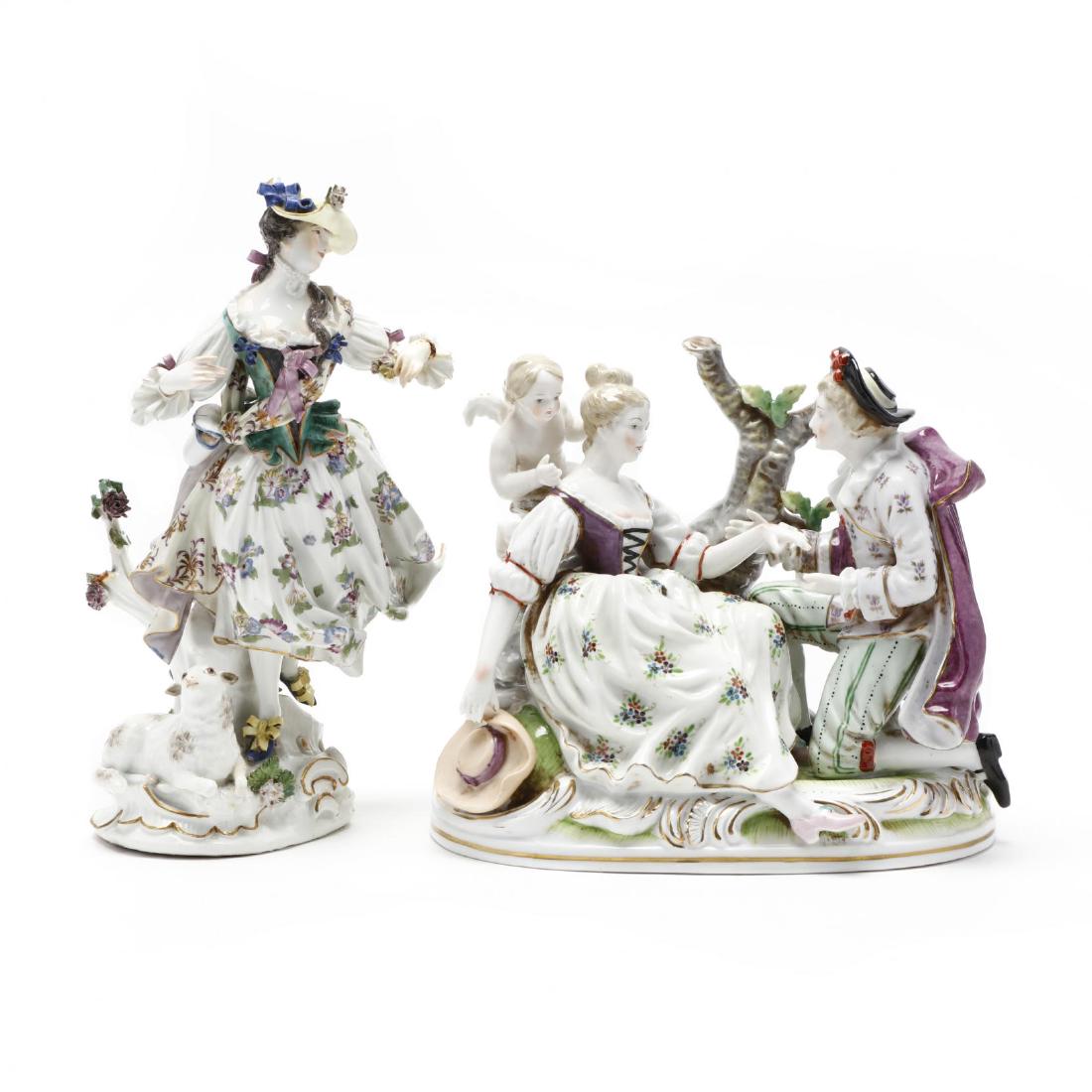 Two Antique Porcelain Figurines