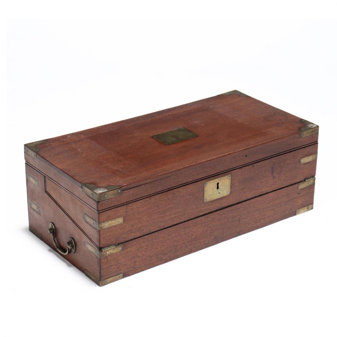 English Campaign Mahogany Lap Desk (1 of 4)