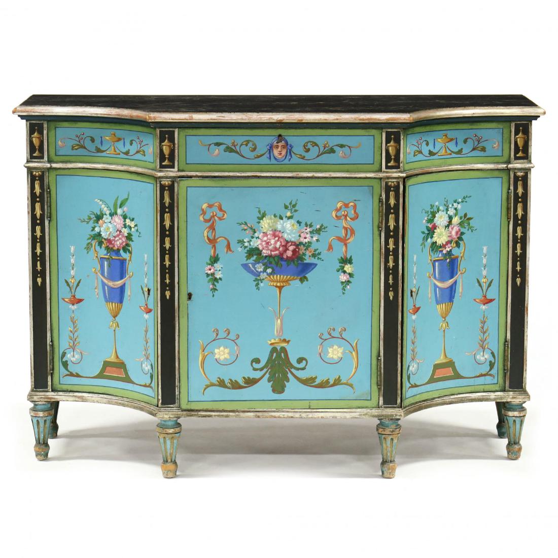 Adam Style Painted Credenza (1 of 4)