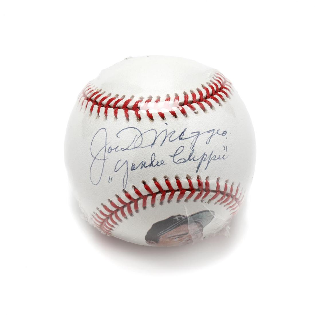 Joe DiMaggio Signed Portrait Baseball (1 of 6)