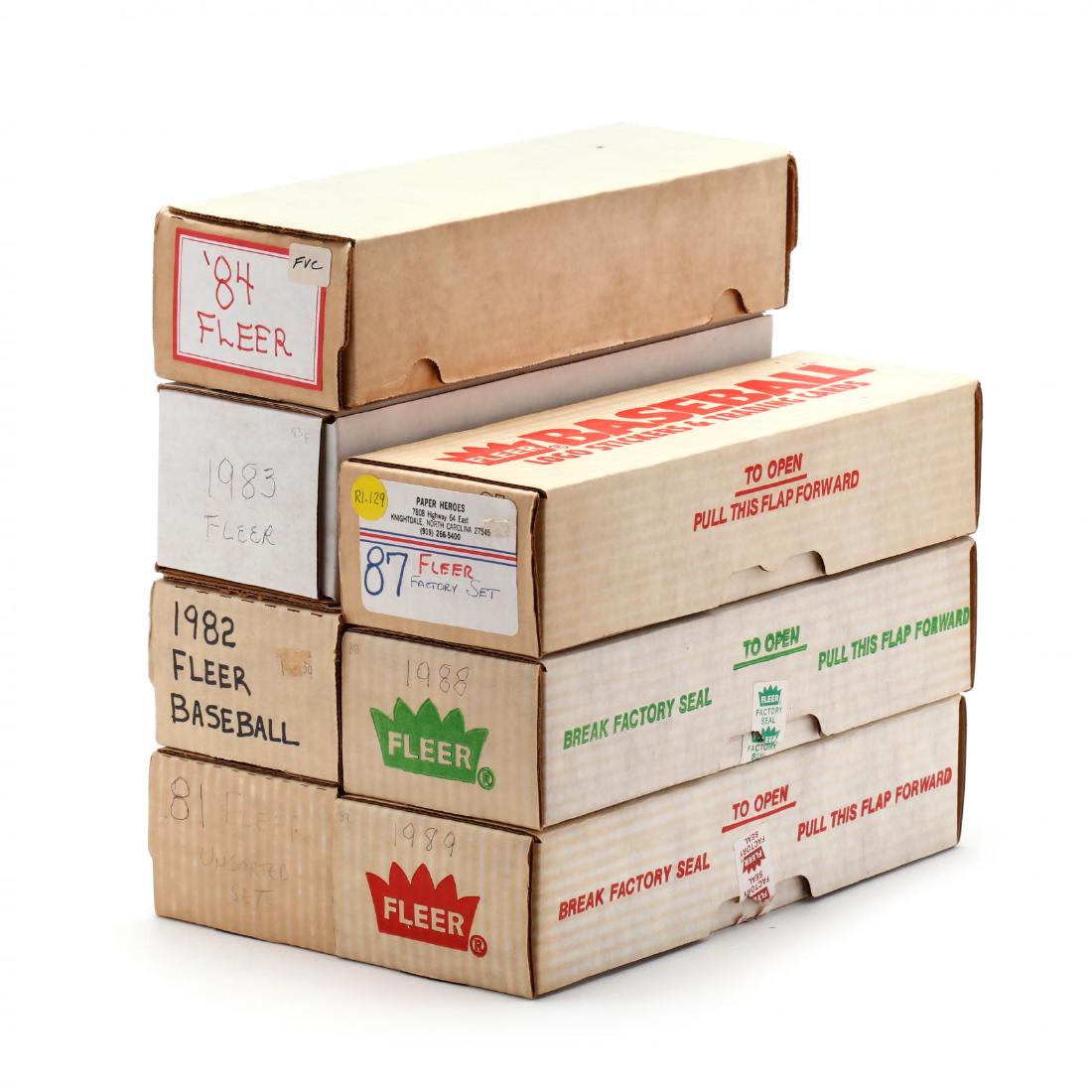 Seven Boxed Sets of 1980s Fleer Baseball Cards (1 of 4)