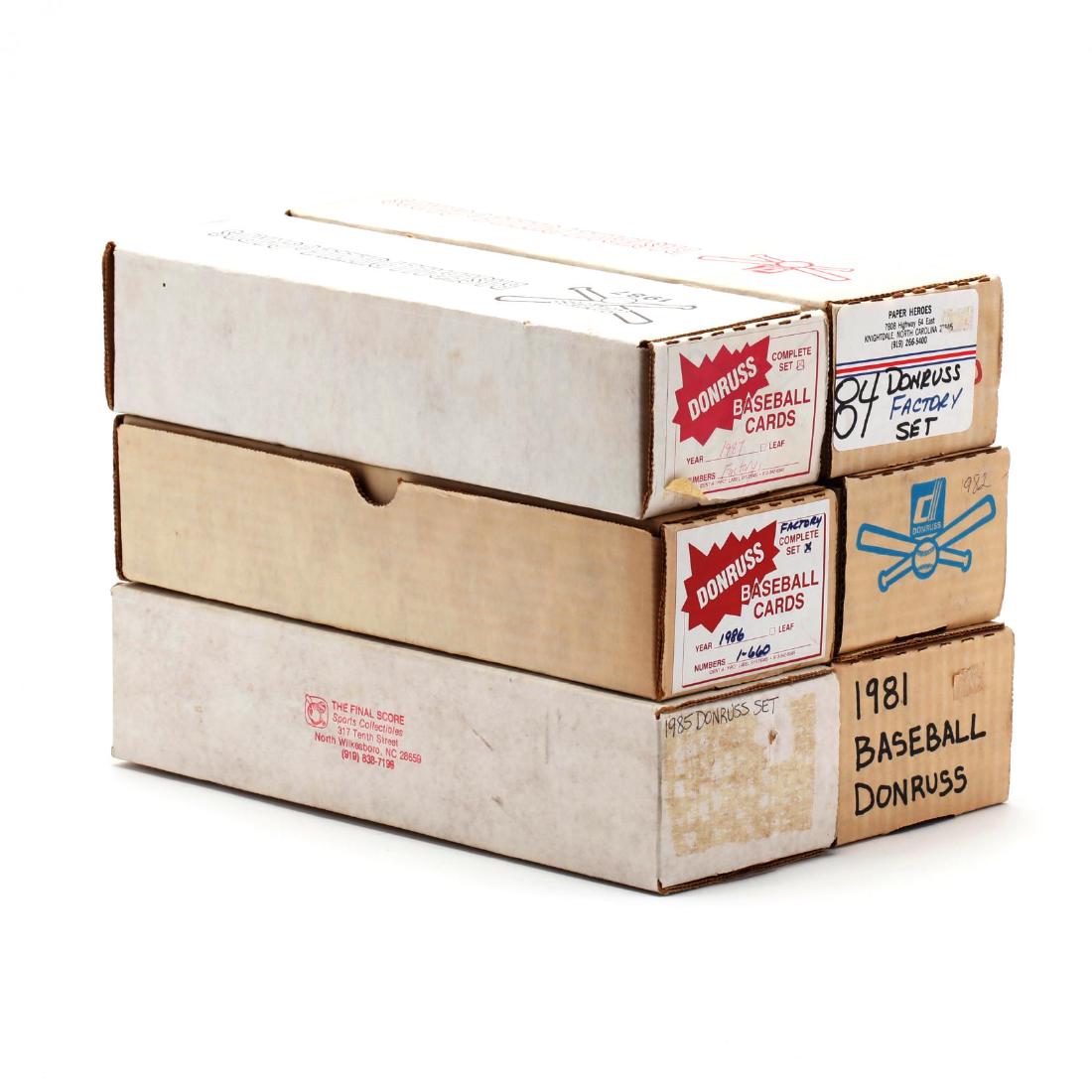 Six Donruss 1980s Baseball Card Boxed Sets (1 of 4)