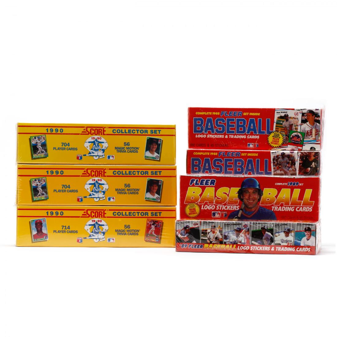 1988-1990 Fleer and Score Baseball Cards, Eight Sealed (1 of 4)