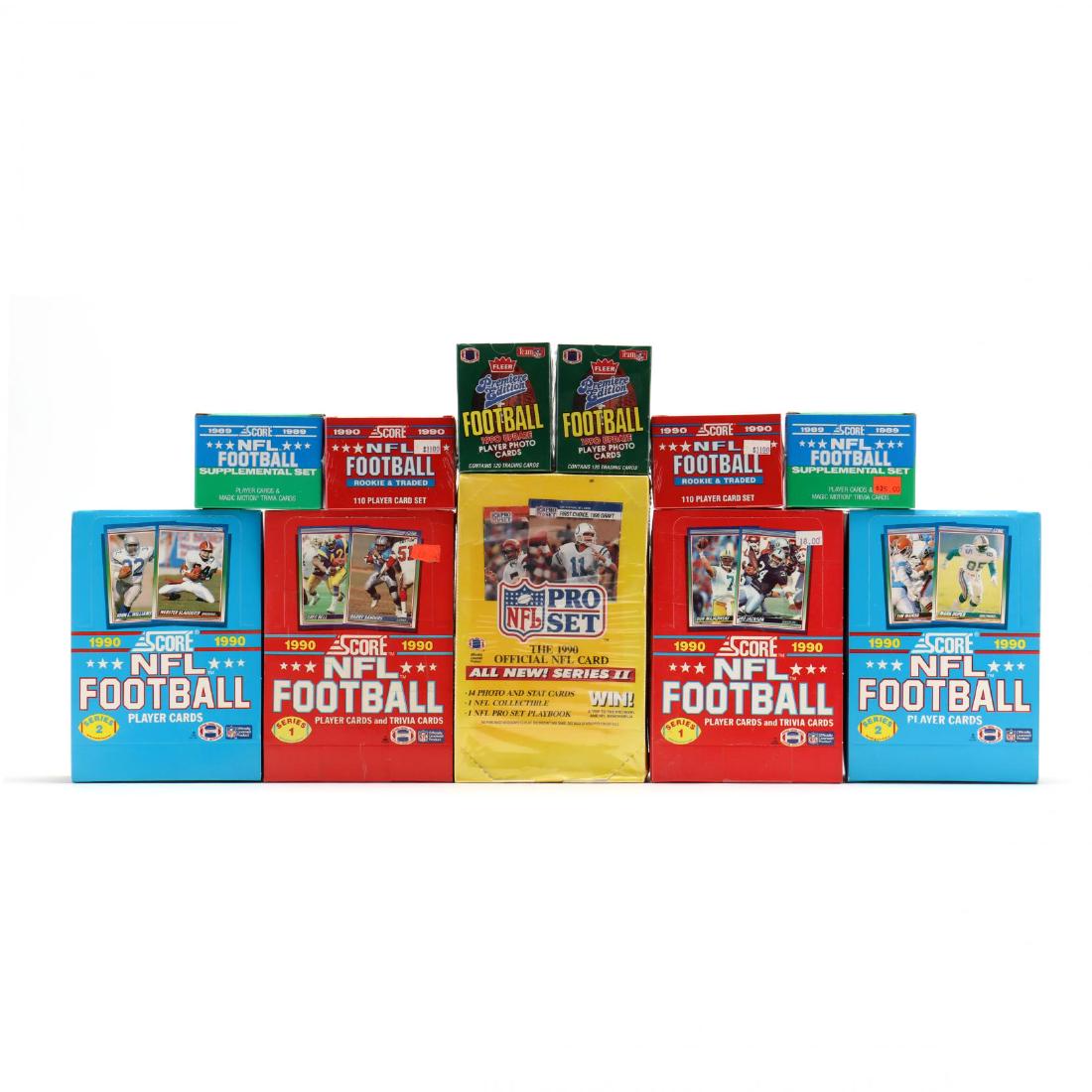 Eleven 1989/90 Boxed NFL Football Card Packs (1 of 4)