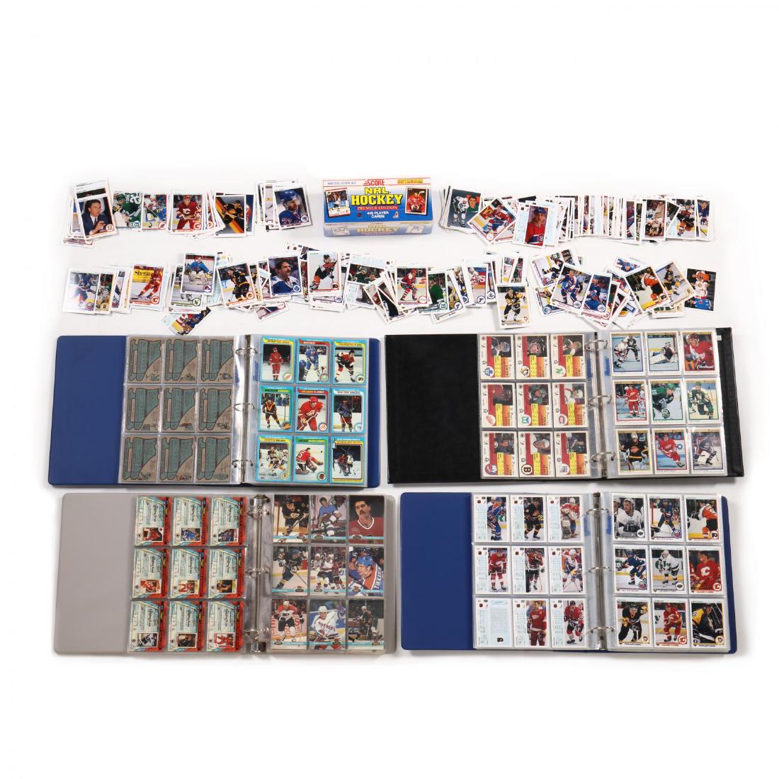 Four Hockey Card Albums with Two 1990/91 NHL Hockey (1 of 6)