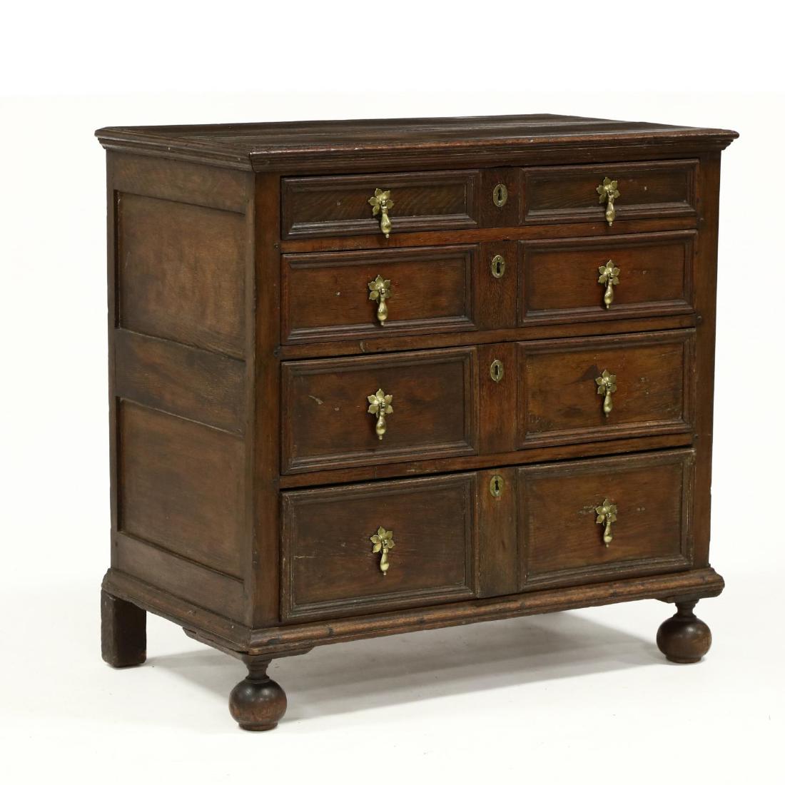 English William and Mary Oak Chest of Drawers (1 of 7)