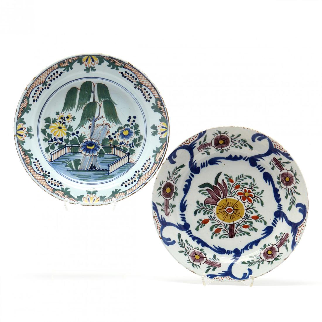 Two Polychrome Delft Chargers (1 of 7)