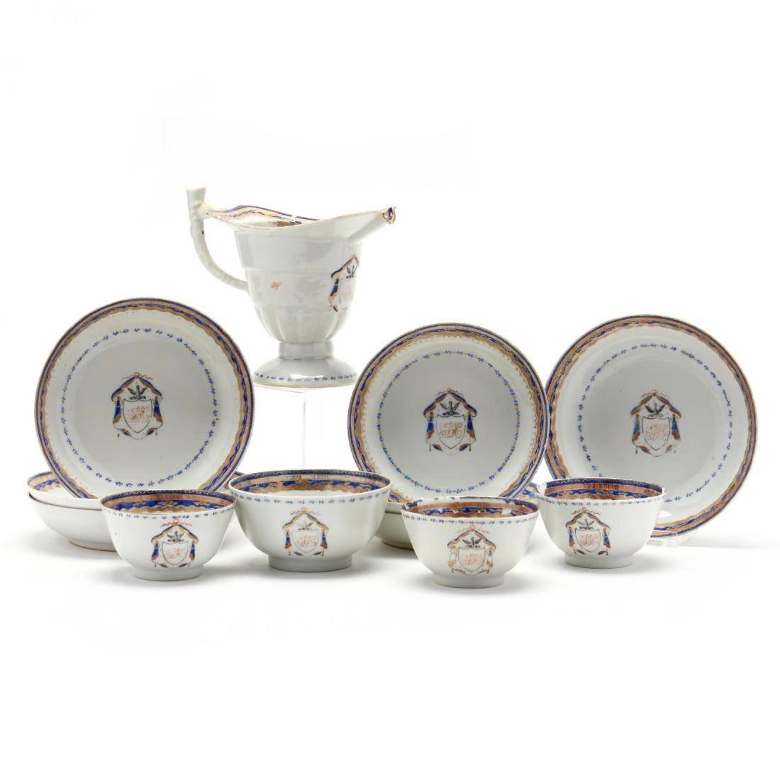 Eleven Pieces of Chinese Export Porcelain Armorial (1 of 8)
