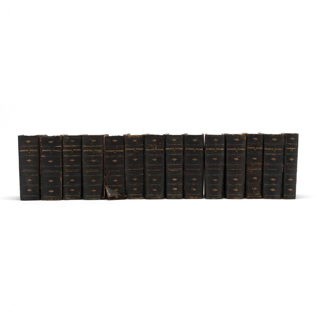 Fourteen 19th Century Volumes of Charles Dickens (1 of 7)