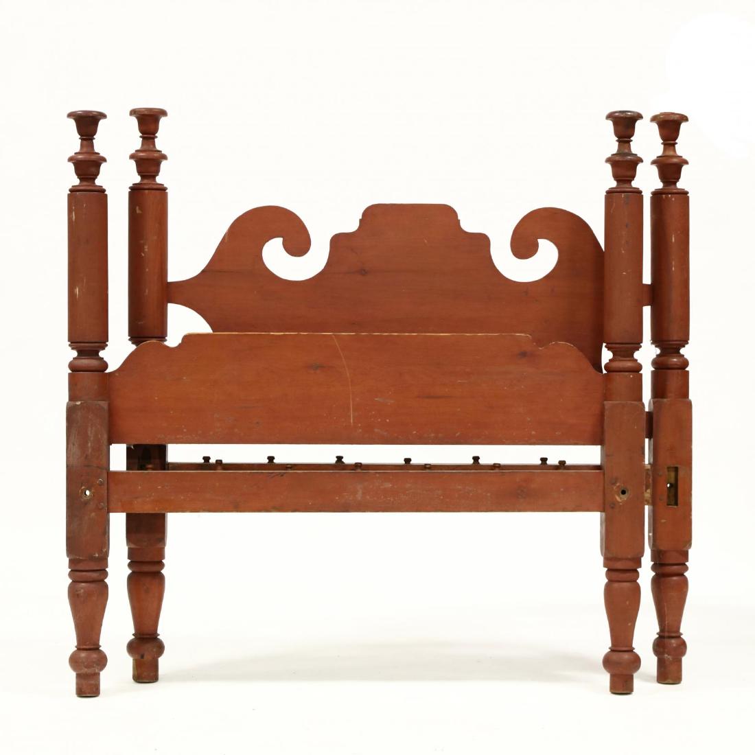 New England Painted Folky Three Quarter Size Rope Bed (1 of 5)