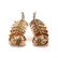 Pair of Retro 14KT Gold and Gem Set Ear Clips