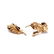 Pair of Retro 14KT Gold and Gem Set Ear Clips - 2