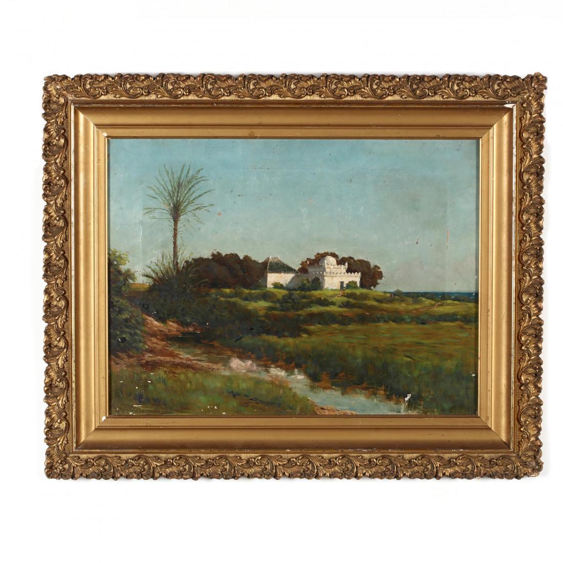 An Antique North African Landscape Painting (1 of 3)